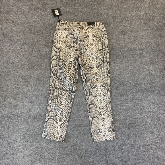 Joe's Jeans High Rise Scaled Python Snake Pants Womens 27 White Black Cigarette - Picture 3 of 16